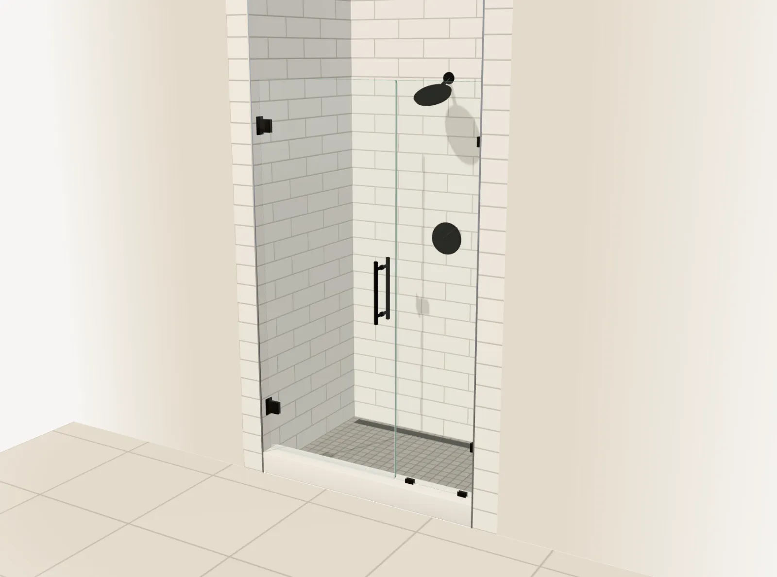The live frameless shower doors configurator